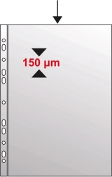 Pochette perforée A4 brillante en polypropylène 140 microns