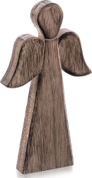 Figurine de Noël en bois ange en bois de manguier 24 cm