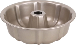 Moule à kouglof Kitchisimo en acier au carbone, doré, 25,5 × 8 cm