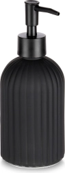Distributeur de savon en verre, noir mat, 400 ml