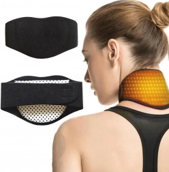 Col chauffant magnétique pour le cou avec fermeture réglable