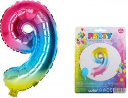 Ballon gonflable arc-en-ciel numéro 9