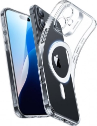 Coque transparente Zero Clear avec anneau magnétique HaloLock pour iPhone 16 Plus