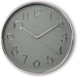 Horloge murale 30 cm Corsica argent-gris