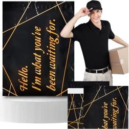 Enveloppes postales plastifiées pour coursier 255 × 370 mm noires, 50 pcs