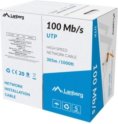 Câble LAN UTP 100 Mb/s CCA 305 m, orange