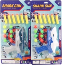 Pistolet requin pour balles et fléchettes pour enfants