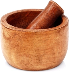 Mortier en bois de manguier avec pilon