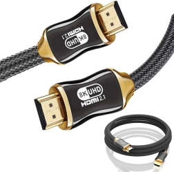 Câble HDMI 2.1 ultra haute vitesse 8K 60 Hz, 4K 120 Hz, connecteurs plaqués or, 3 m