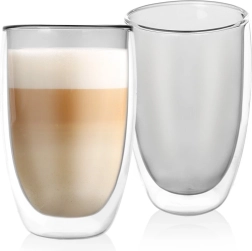 Verres thermiques à double paroi pour latte 460 ml, lot de 2
