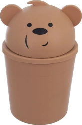 Poubelle ourson 1,5 l marron