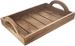 Plateau de service en bois de manguier 30,5 × 20,5 cm