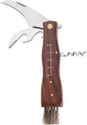 Couteau à champignons en acier inoxydable avec manche en bois