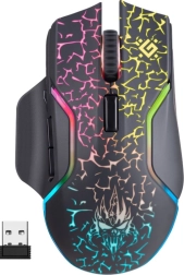 souris de jeu sans fil Defender Oneshot avec rétroéclairage RGB 3200 DPI