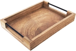 Plateau de service en bois de manguier 35,5 × 25,5 × 5,5 cm