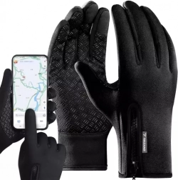 gants tactiles Trizand, imperméables et antidérapants, taille M, noir