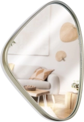 Miroir mural doré 28 × 40 cm