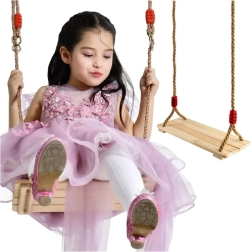 Balançoire en bois pour enfants à la maison et dans le jardin