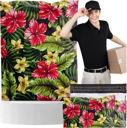 Enveloppes postales en film avec motif floral tropical 255 × 370 mm, 50 pcs