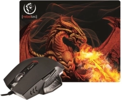 Ensemble gaming souris et tapis RED DRAGON