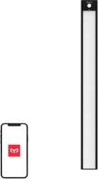 Yeelight LED lumière pour armoire 40 cm, noir, 2700 K avec capteur de mouvement