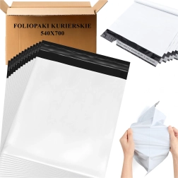 Enveloppes postales plastifiées blanches XXL 540 × 700 mm, paquet de 50 pièces