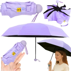 Parapluie de poche pliable avec protection UV UPF 50+ 90 cm, violet