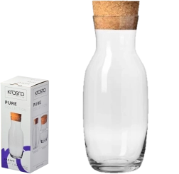 Carafe avec bouchon en liège naturel Pure 1 l Krosno