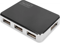 hub USB 2.0 actif 4 ports noir‑argent DIGITUS