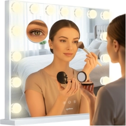 Miroir cosmétique LED Soulima 58 × 46 cm avec réglage de l’éclairage