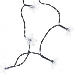 Guirlande lumineuse solaire de jardin fleurs 7 m, 50 LED, multicolore