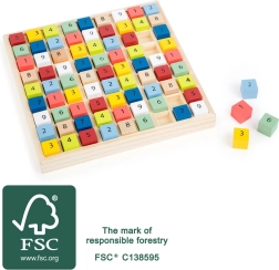 Small Foot sudoku en bois cubes colorés