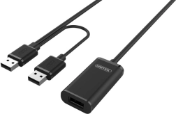 Câble rallonge USB 2.0 actif 20 m UNITEK Y-279 noir