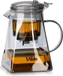 Théière en verre avec infuseur à déclenchement et égouttage 880 ml