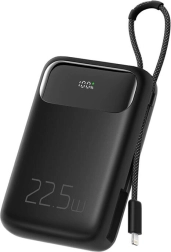 Batterie externe Mcdodo 10000 mAh avec câble Lightning, 22,5 W (noir)