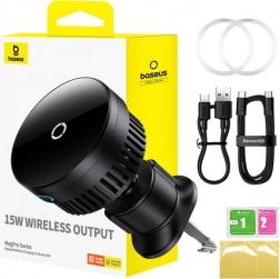 Support de téléphone magnétique pour voiture Baseus avec charge sans fil 15 W