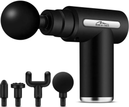 Pistolet de massage avec 4 têtes