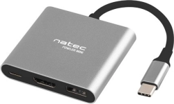NATEC Fowler Mini – Adaptateur multiport USB‑C avec HDMI 4K, USB 3.0 et PD 60 W