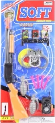 Set pour enfants avec fusil et accessoires à ventouses