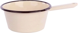 Casserole émaillée Silesia 0,6 l crème avec bec verseur 14 cm