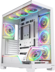 Boîtier PC MODECOM Volcano Stellar Plus ARGB, midi tour, blanc