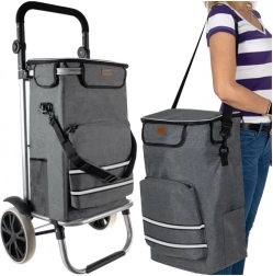 Chariot de courses pliant avec sac isotherme 40 l MALATEC