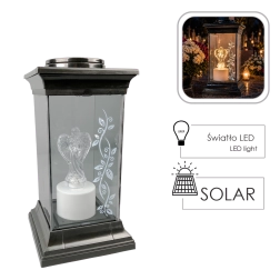 Lanterne solaire avec ange LED 28 cm
