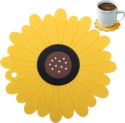 Tapis en silicone en forme de tournesol