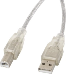 Câble USB 2.0 AM-BM 3M transparent