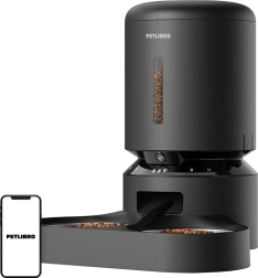 Petlibro distributeur de nourriture Granary avec caméra et double bol, 5 l (noir)