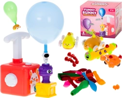 Lanceur à ballons avec petites voitures motif lapin – set de 23 pièces