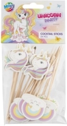 Bâtonnets à cocktail Licorne, 24 pcs
