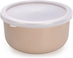 Bol émaillé avec couvercle beige 16,5 cm, 1,3 l