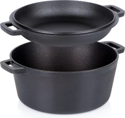 Cocotte en fonte avec couvercle 2-en-1 CAST LINE 26 cm, 4,5 l / 1,6 l